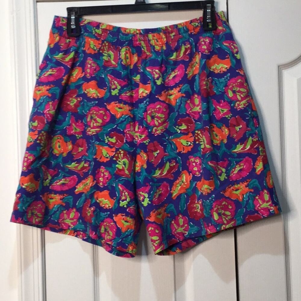 Preview L floral shorts pockets euc cotton spandex